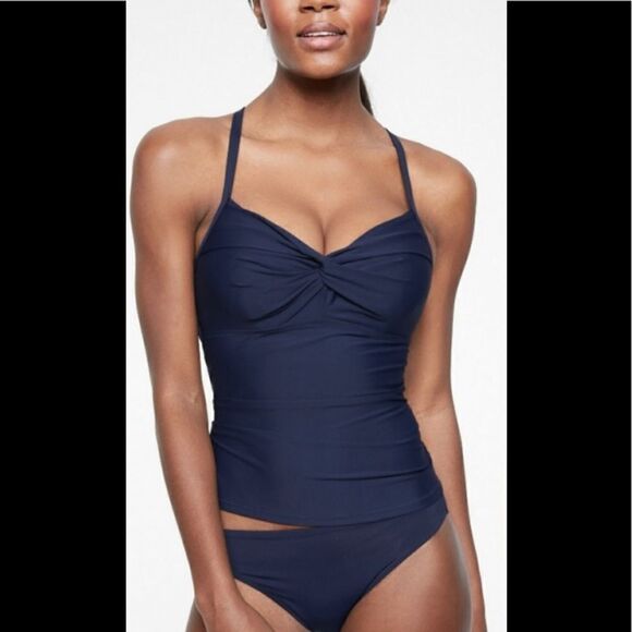 Athleta Twist Up Tankini Swim Top 34B/C - Picture 1 of 9